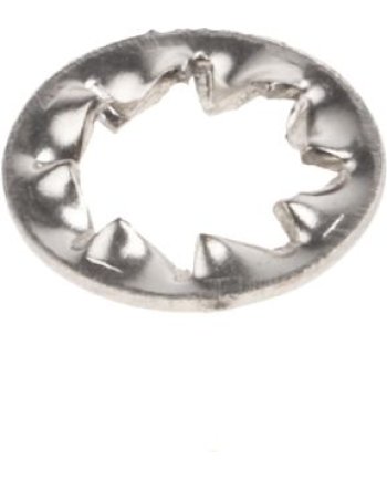 A4 316 Stainless Steel Internal Tooth Shakeproof Washer, M4, DIN 6798J