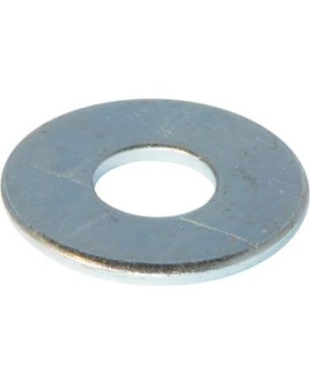 Zinc Plated Steel Plain Washers, 3/8in