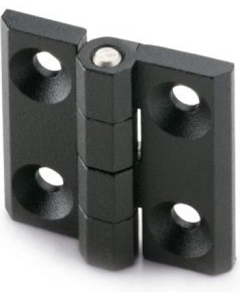 Elesa Stainless Steel Butt Hinge with a Fixed Pin, Screw Fixing, 40mm x 40mm x 9mm