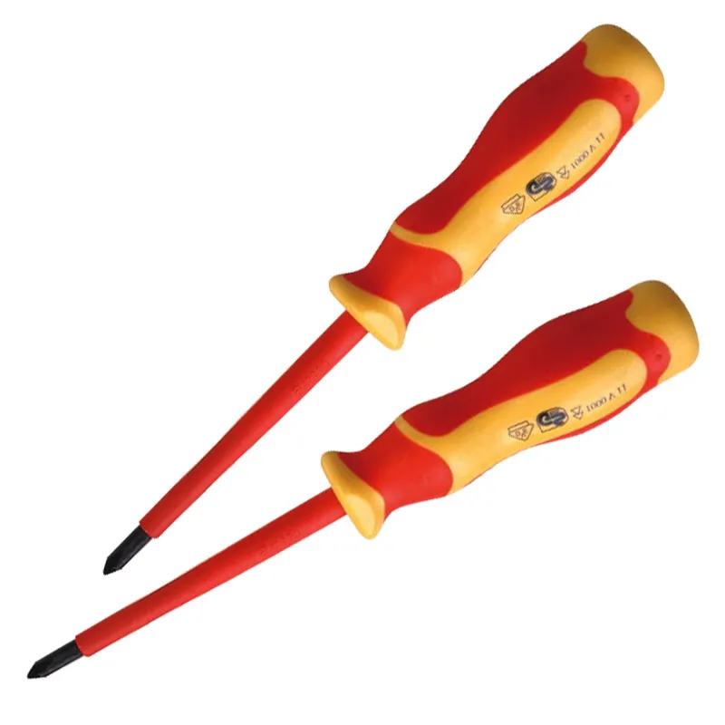 Insulated VDE Long Pozidriv Screwdriver 100mm